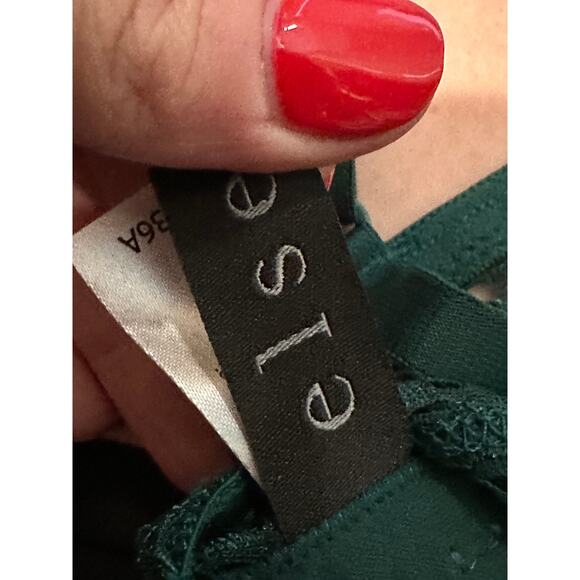 else Women's Medium Green Lace Sexy Thong Panty Lingerie - Picture 4 of 6